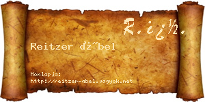 Reitzer Ábel névjegykártya